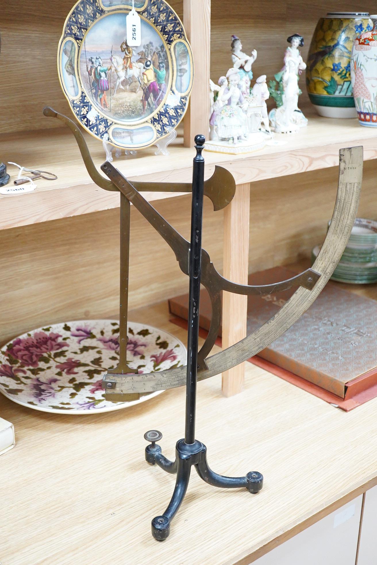 A 19th century German set of paper scales, 59cm high.